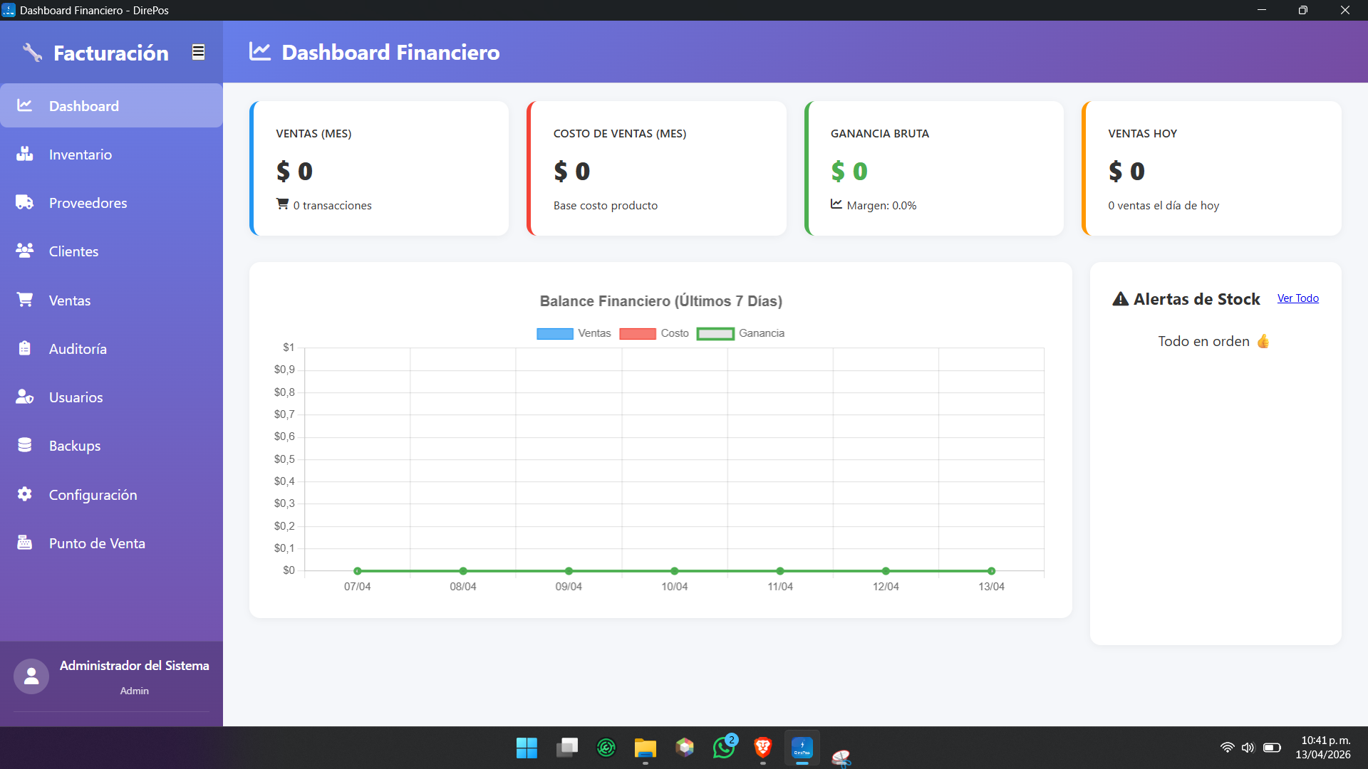 Dashboard DirePos